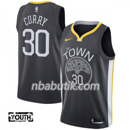 NBA Børn Trøje Golden State Warriors Stephen Curry 30 Nike 2017-18 Sort Swingman NBA Børn Trøje Golden State Warriors Stephen Curry 30 Nike 2017-18 Sort Swingman